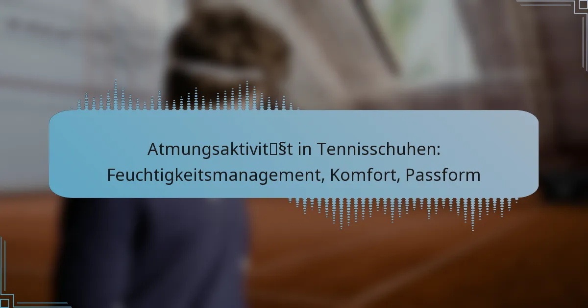 Atmungsaktivität in Tennisschuhen: Feuchtigkeitsmanagement, Komfort, Passform