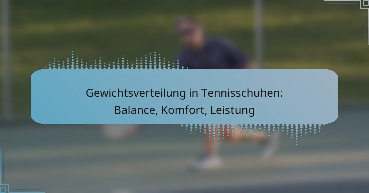 Gewichtsverteilung in Tennisschuhen: Balance, Komfort, Leistung