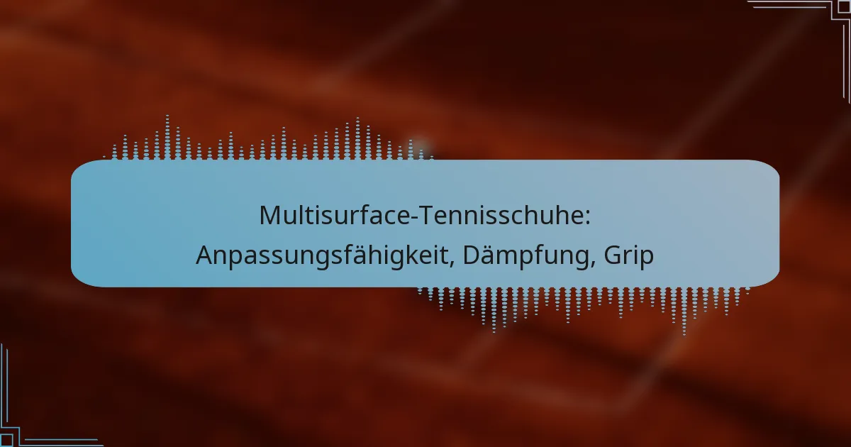Multisurface-Tennisschuhe: Anpassungsfähigkeit, Dämpfung, Grip