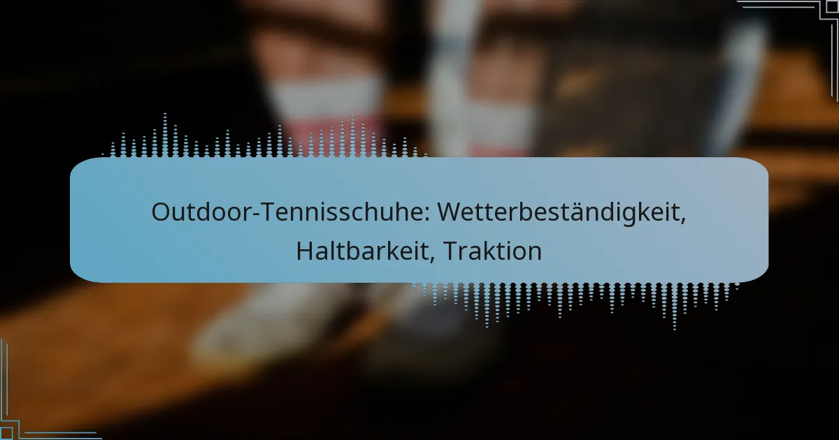 Outdoor-Tennisschuhe: Wetterbeständigkeit, Haltbarkeit, Traktion