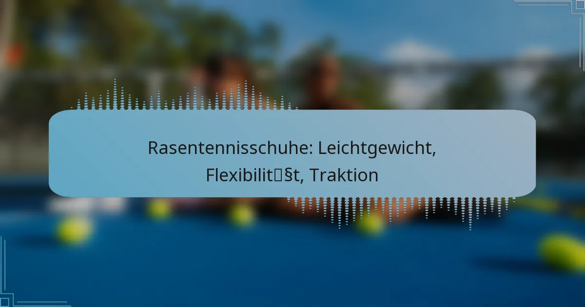 Rasentennisschuhe: Leichtgewicht, Flexibilität, Traktion