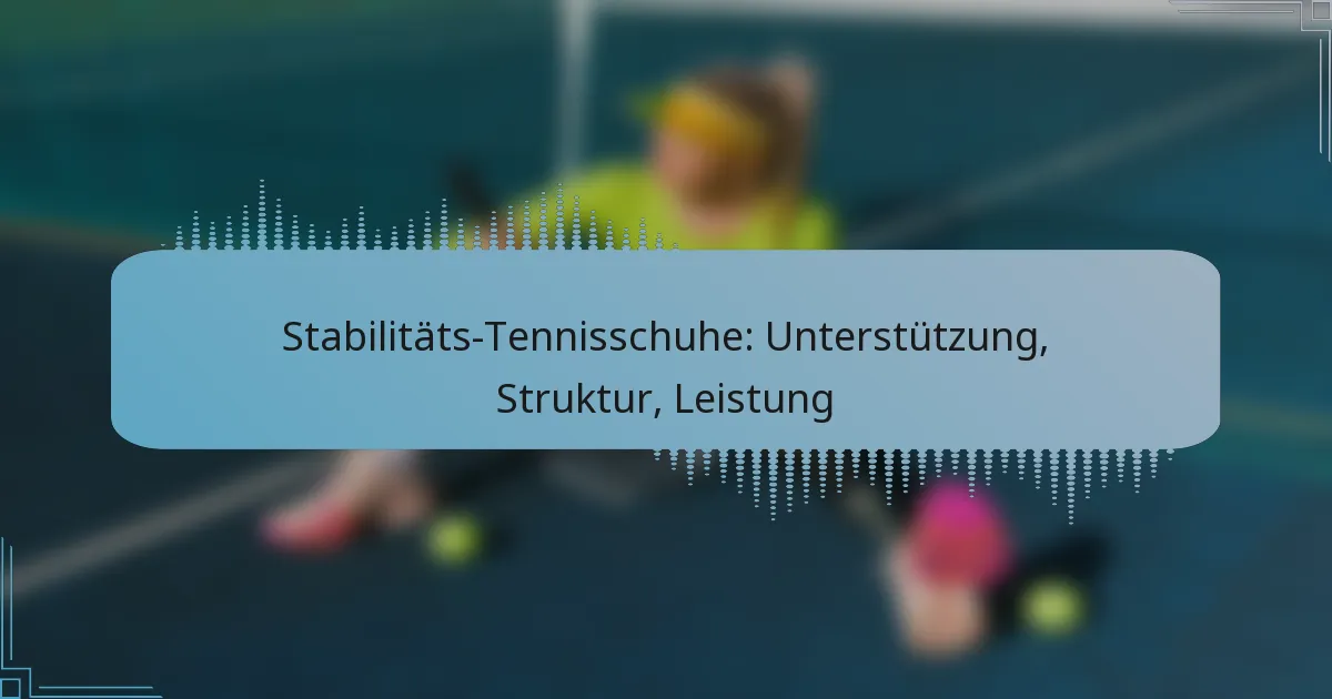 Stabilitäts-Tennisschuhe: Unterstützung, Struktur, Leistung