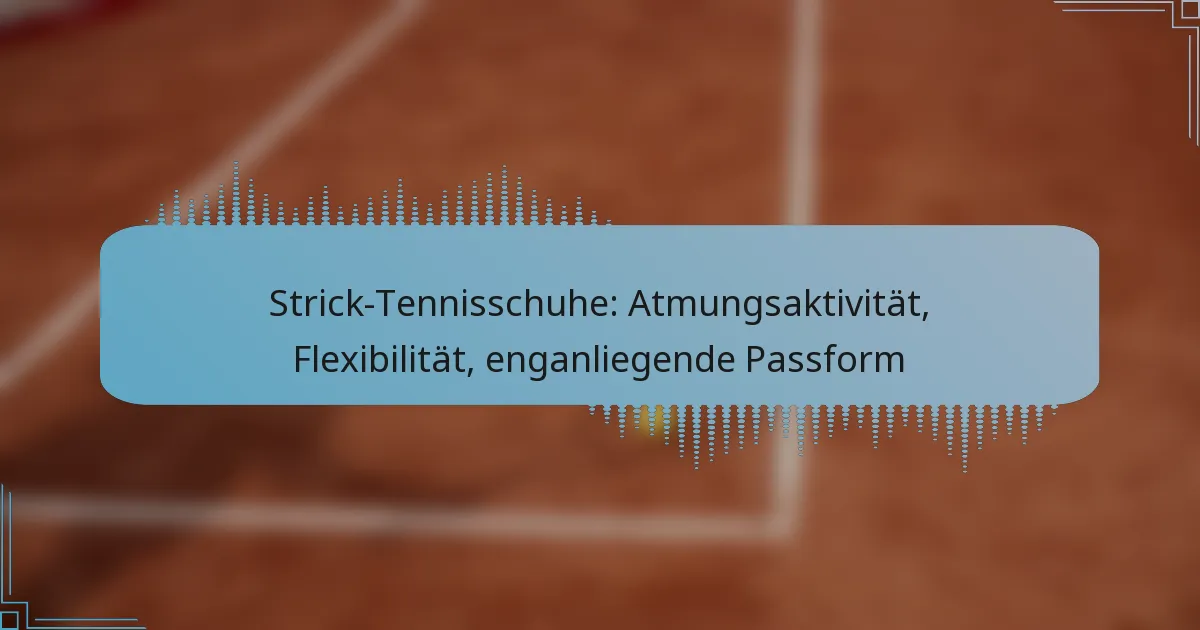 Strick-Tennisschuhe: Atmungsaktivität, Flexibilität, enganliegende Passform