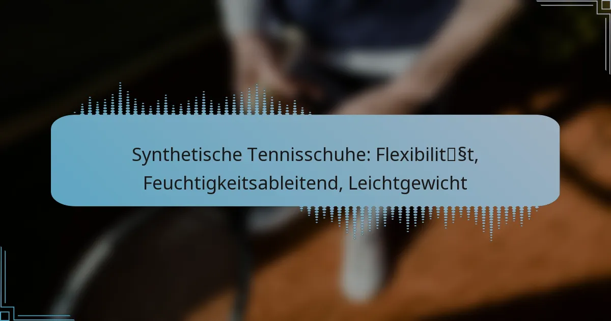 Synthetische Tennisschuhe: Flexibilität, Feuchtigkeitsableitend, Leichtgewicht