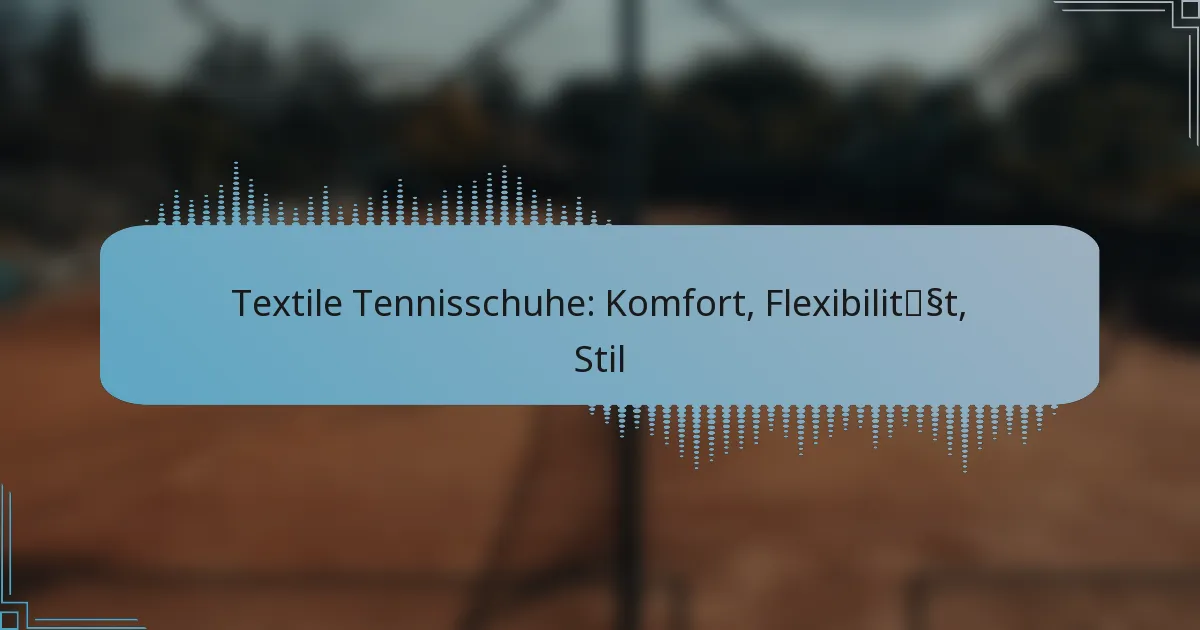 Textile Tennisschuhe: Komfort, Flexibilität, Stil