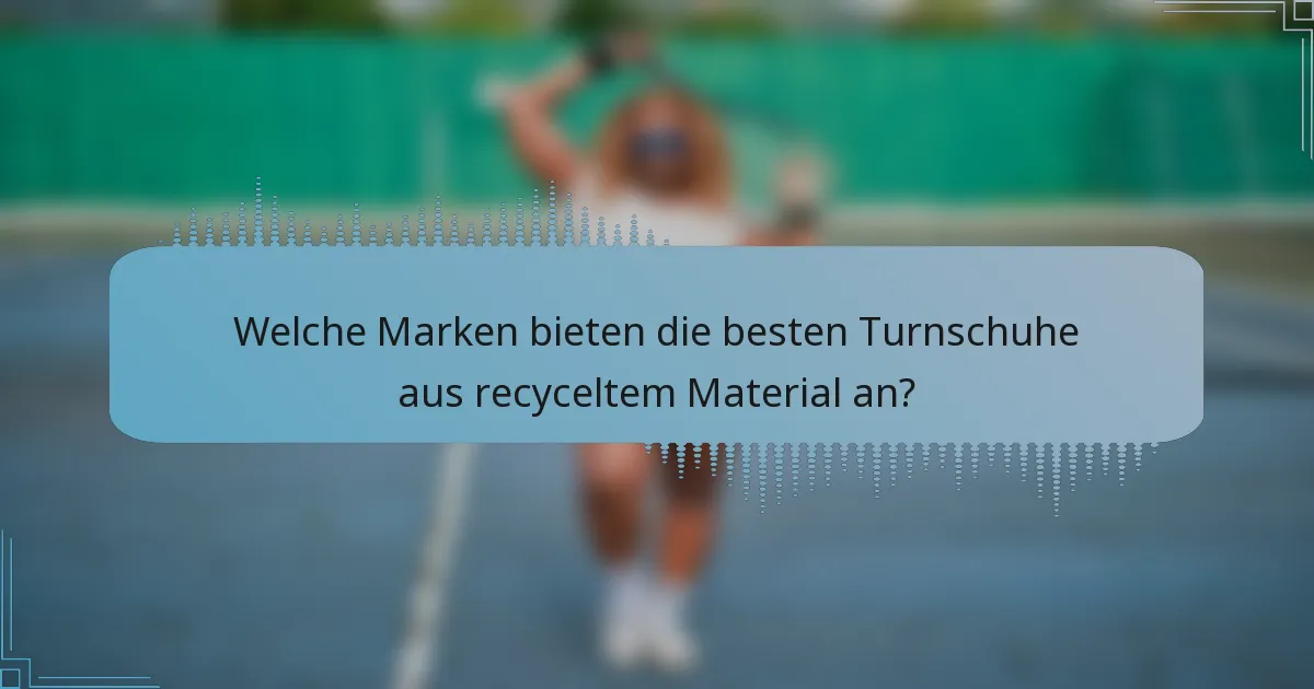 Welche Marken bieten die besten Turnschuhe aus recyceltem Material an?
