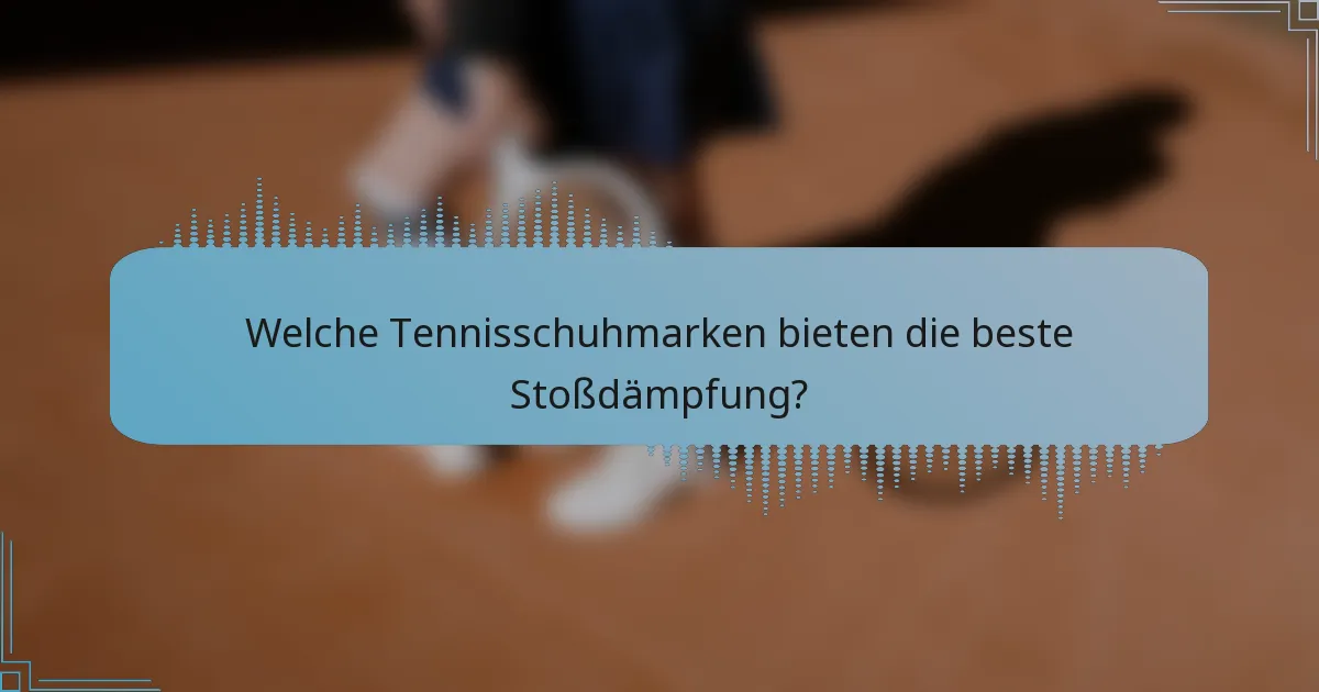 Welche Tennisschuhmarken bieten die beste Stoßdämpfung?