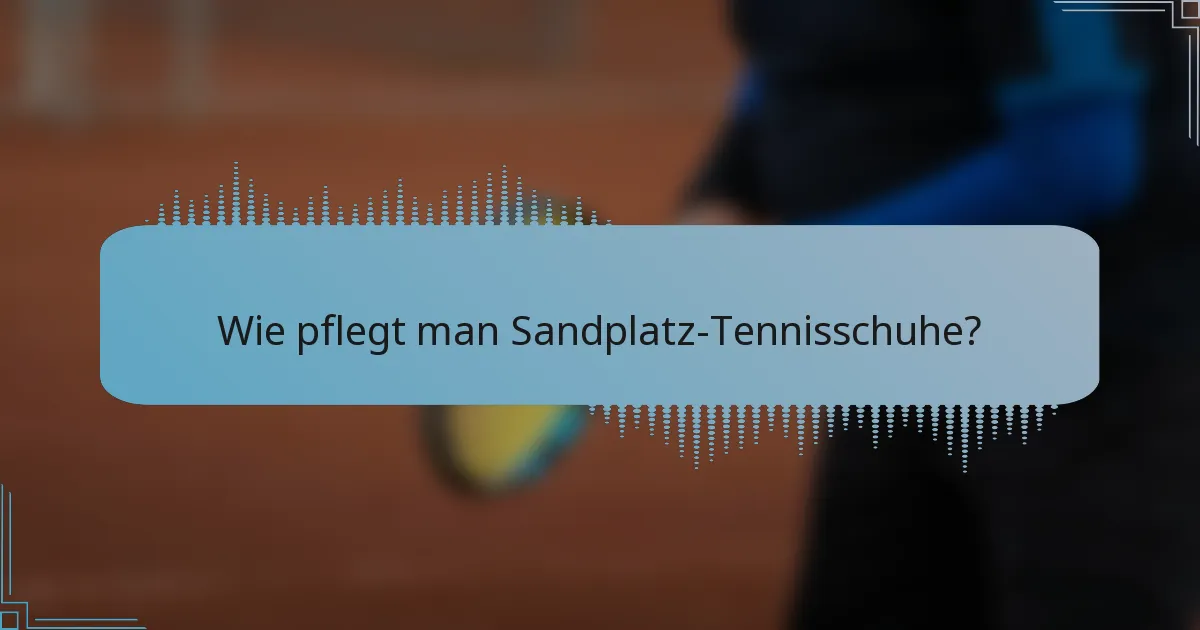 Wie pflegt man Sandplatz-Tennisschuhe?